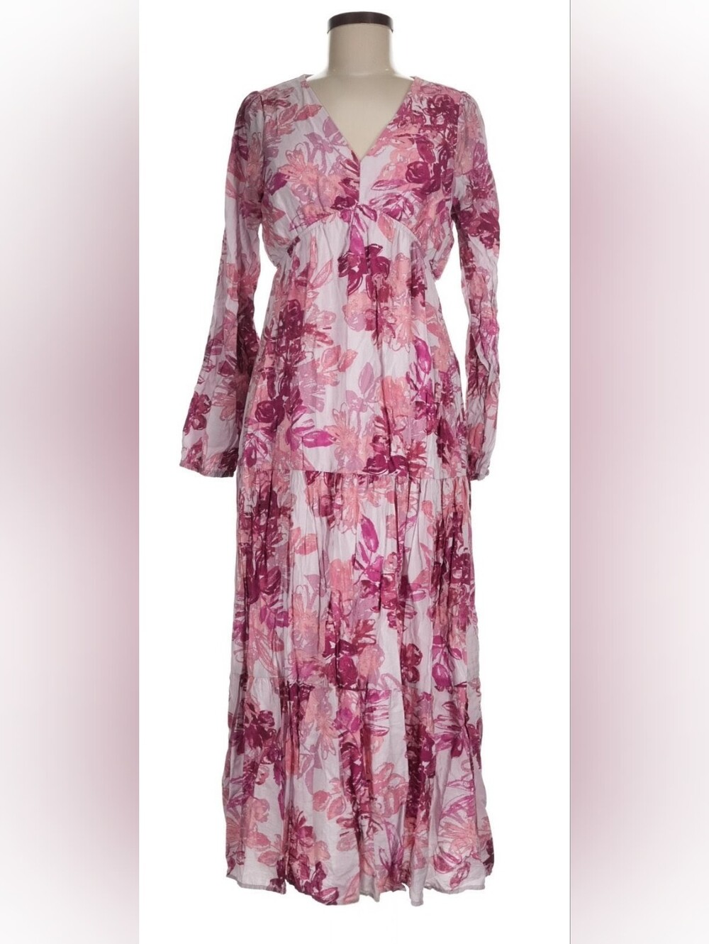 NWOT! Fall Floral Formal Boho Garden Party Women's Cottagecore Maxi Dress Small